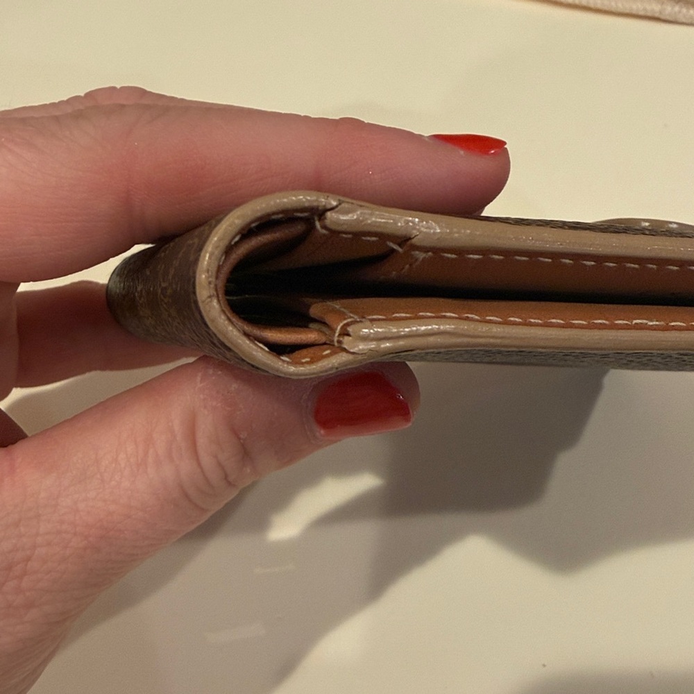 Very good Celine Triomphe Macadam Vintage Canvas Leather Wallet Bifold Compact - Picture 11 of 12